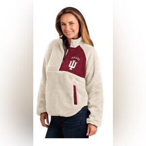 NEW W/TAGS • Indiana Hoosiers Fuzzy Skybox Jacket • Women's Size Small 🏈 RARE